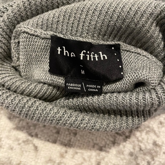 The Fifth Label Open Back Grey Turtleneck Sweater - Picture 3 of 6
